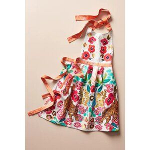 NWT Anthropologie Jungle Tiger Apron Adult One Size Cotton Kitchen Decor Home OS